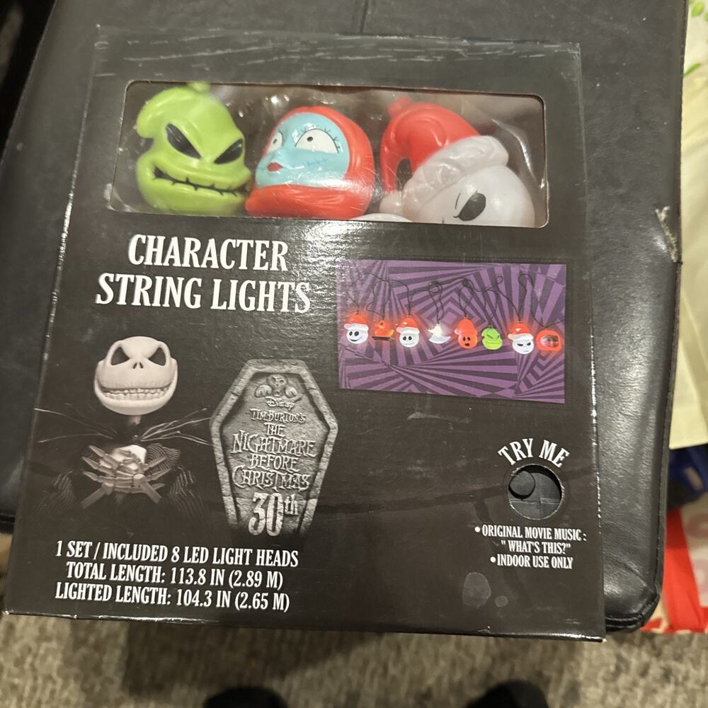 The Nightmare Before Christmas Character Musical LED String Lights 8 Heads
